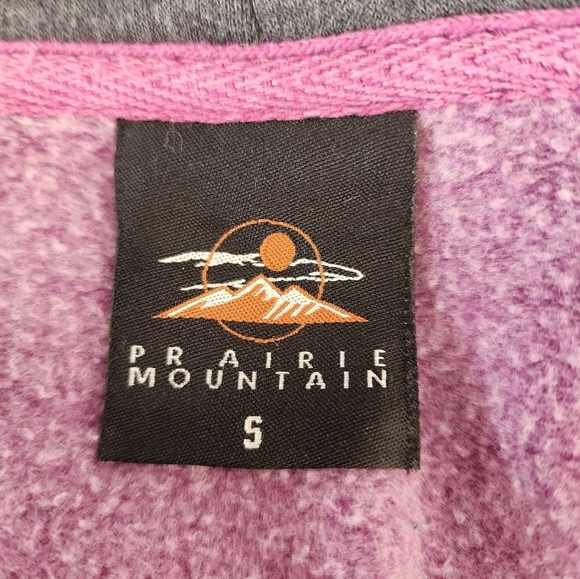 Yellowstone Full Zip-Up Pockets Hoodie Burgundy & Gray Size S - Picture 6 of 6